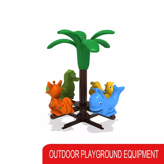 Carrousel pour enfants, jeux de jardin joyeux, équipement d'extérieur sans alimentation